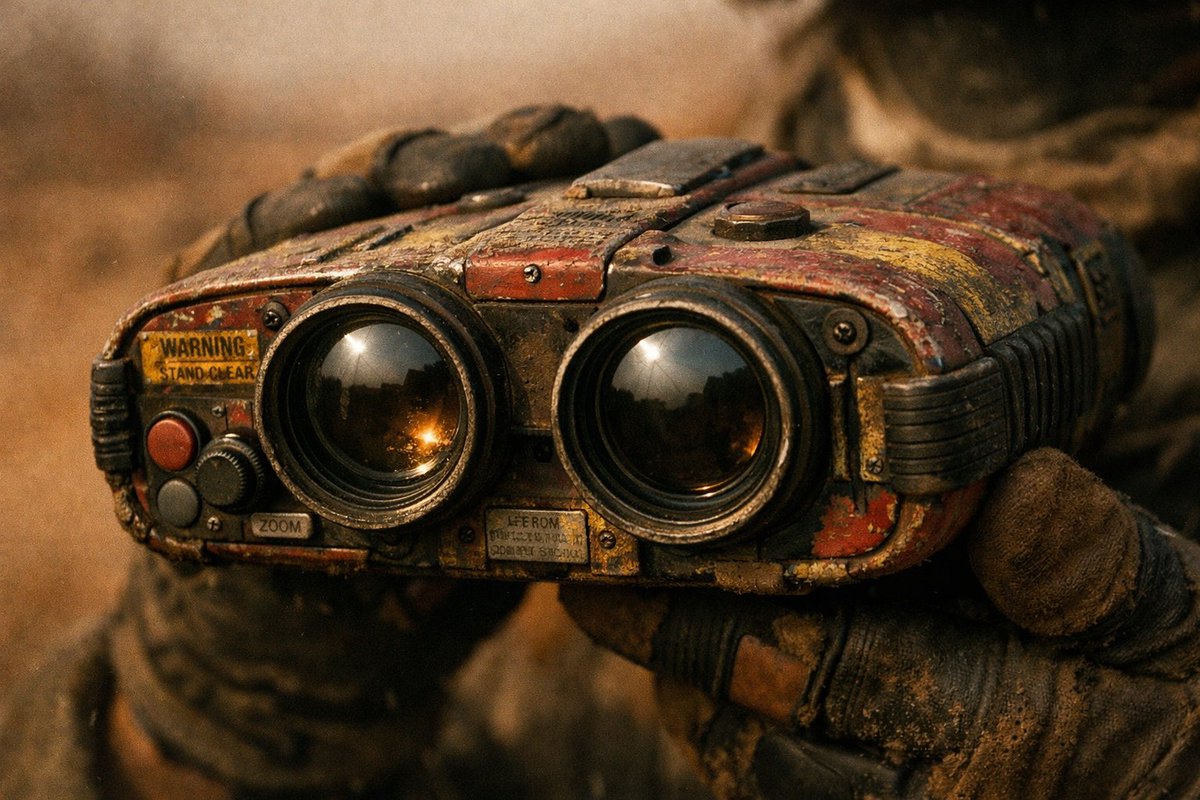 Retro-Futuristic Binocular Cinematic Close-up 4