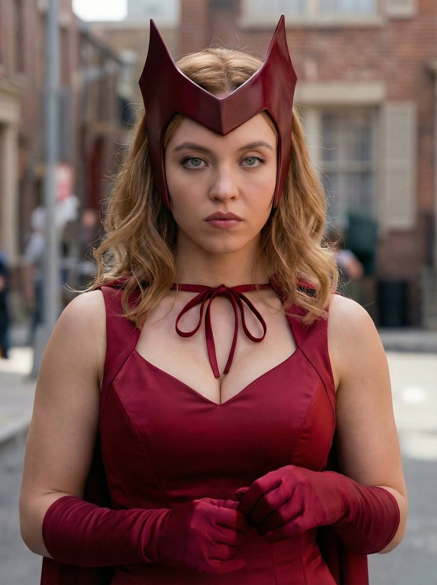 Cinematic Portrait of Sydney Sweeney as Wanda Maximoff 2