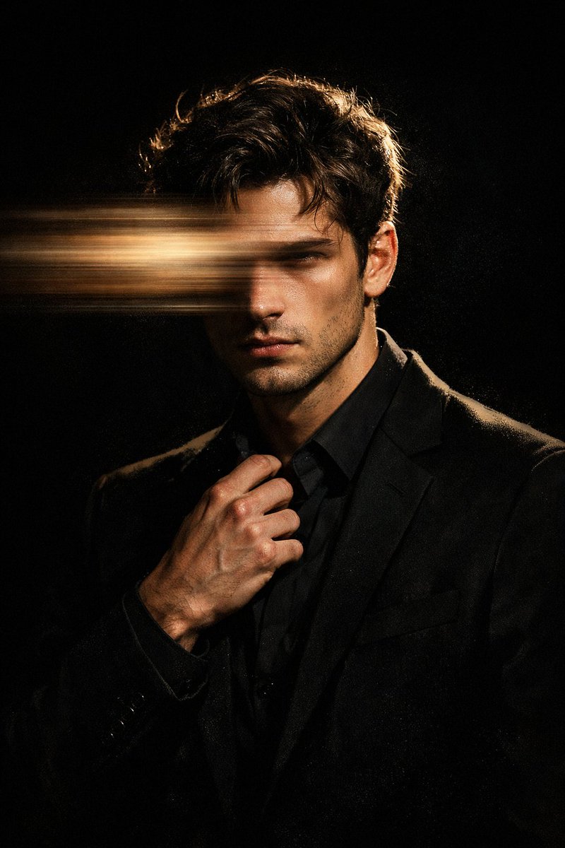 Moody Cinematic Portrait with Motion Blur 1