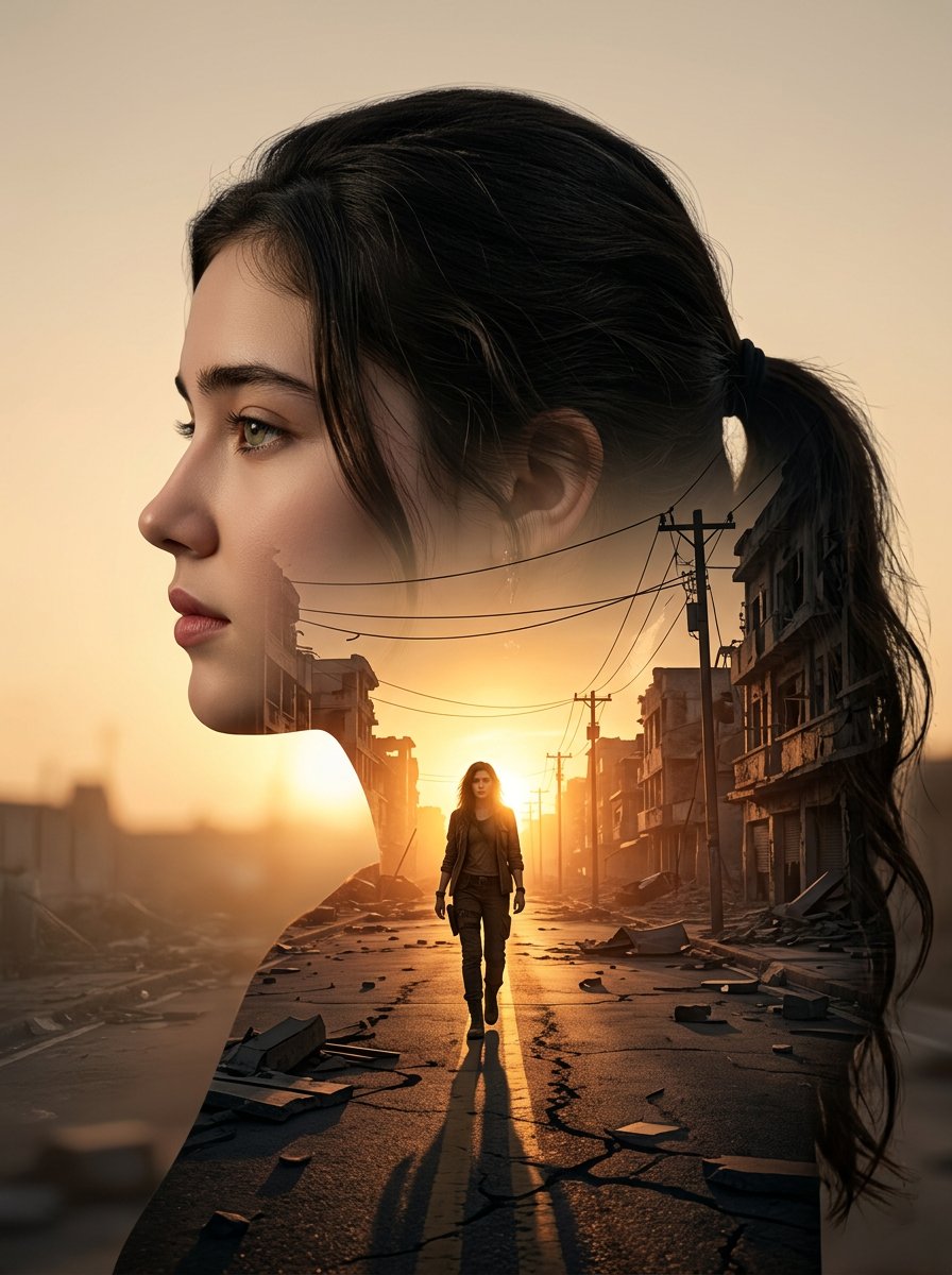 Cinematic Double Exposure Portrait 1