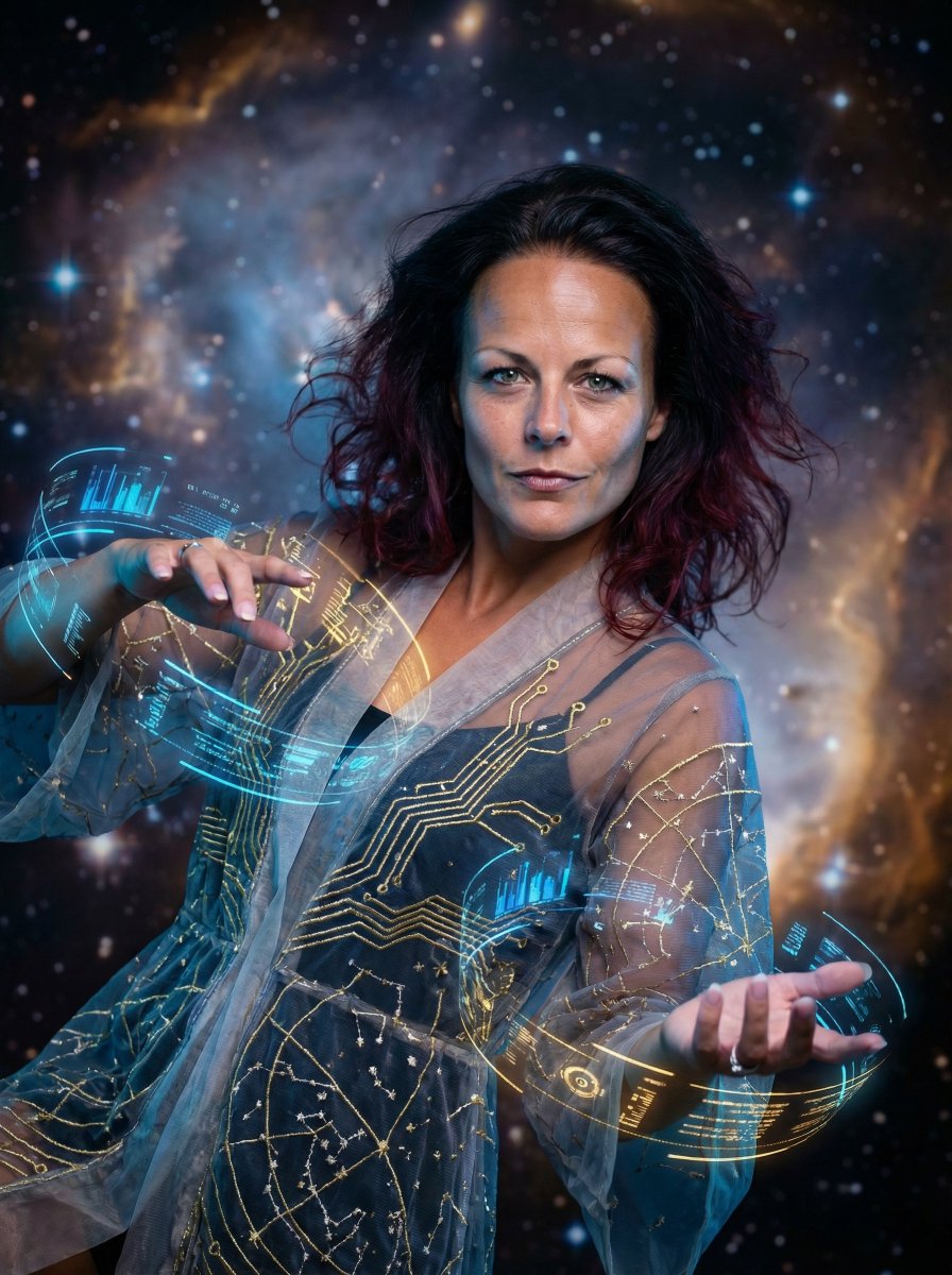 Hyper-Realistic Celestial Archivist Portrait 1