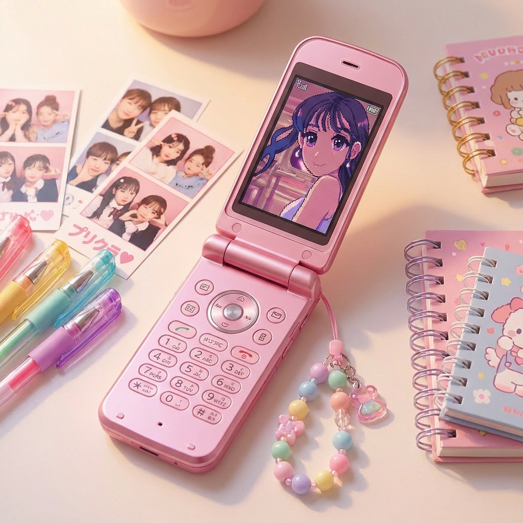 Nostalgic Japanese Flip Phone (Garakei) Display Generator 4