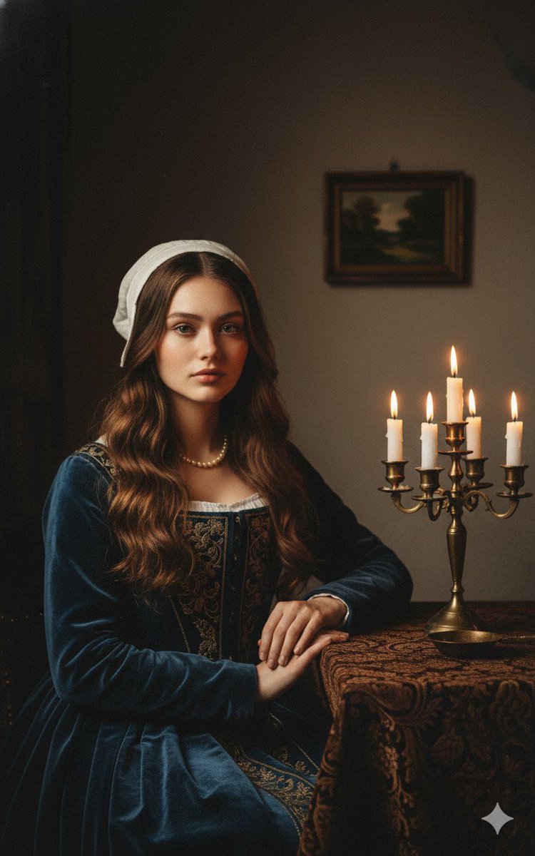 Vermeer-Style Cinematic Portrait with Modern Twist 1