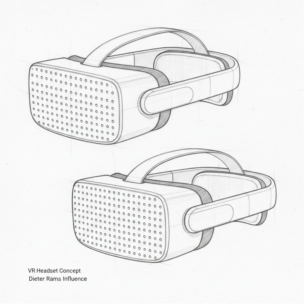 Dieter Rams Inspired VR Headset Sketch 2