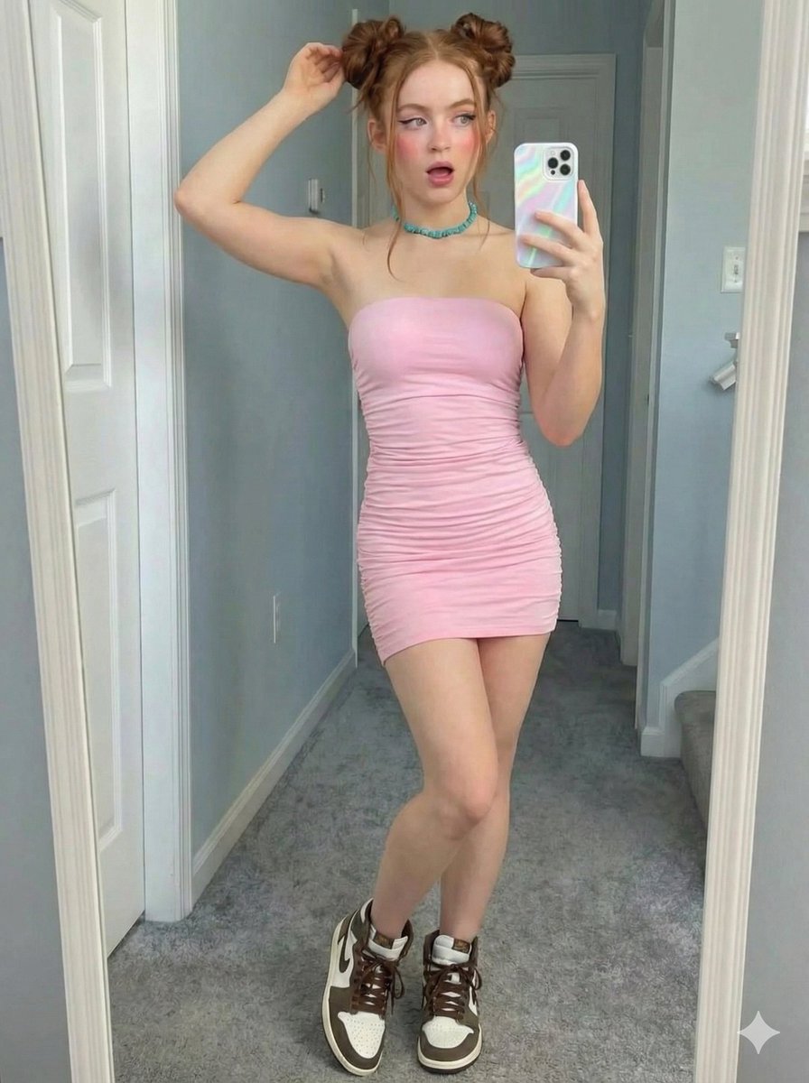 Trendy Mirror Selfie with Sneakers 2