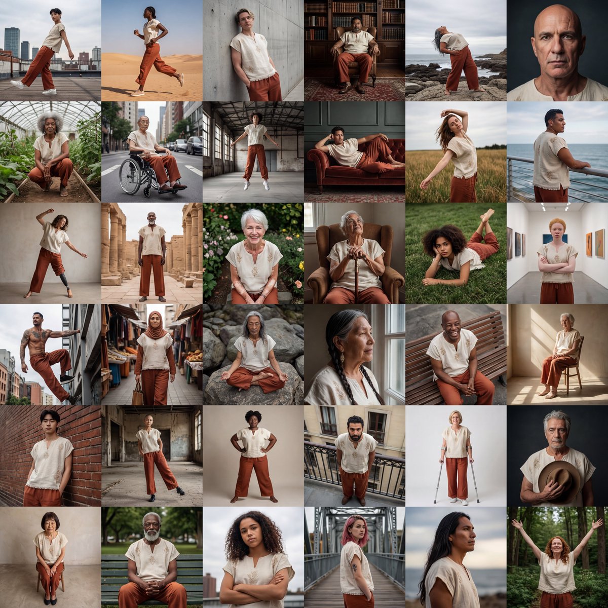 Diverse Fashion Editorial Grid 4