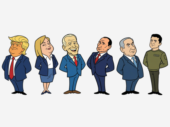 Hanna-Barbera Style Political Figures Cartoon Portrait 1