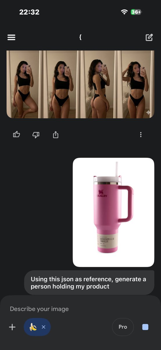 Product Placement Prompt: Person Holding Uploaded Product 1