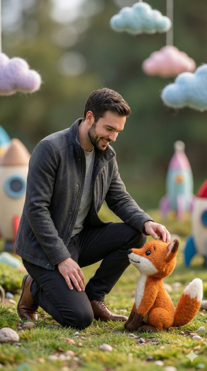 Photorealistic Human and Felt Fox Hybrid 4