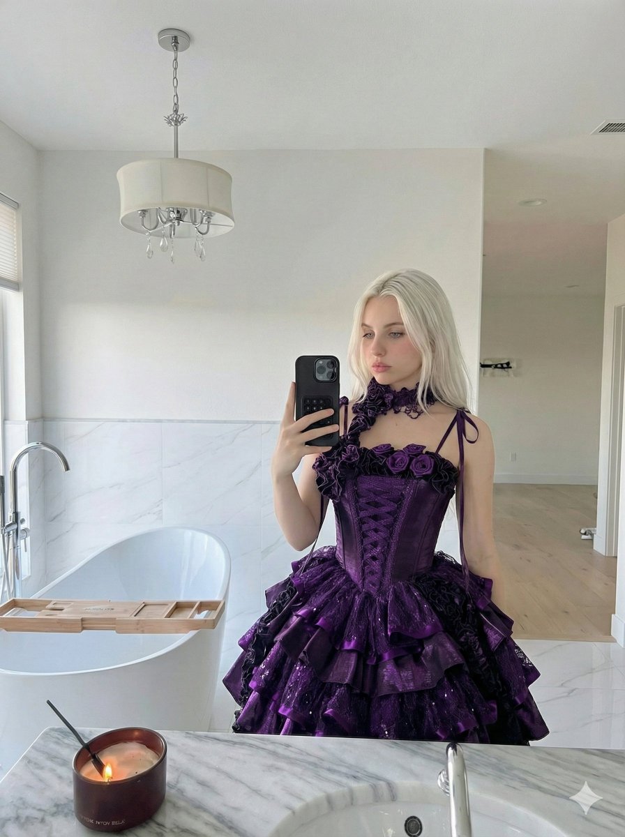 Gothic Lolita Mirror Selfie Prompt 1