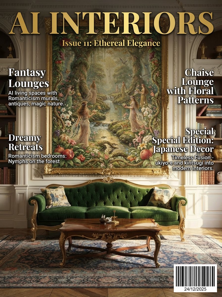 Magazine Cover Mockup for AI Interiors 2