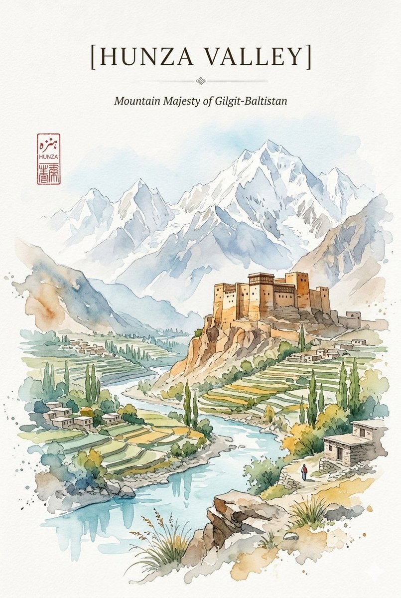 Alpine Watercolor Travel Poster 1