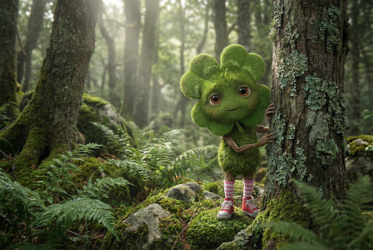 Elusive Irish Critter with Clover Head Prompt 1