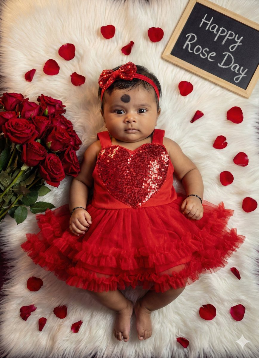 Valentine's Day Baby Girl Portrait Prompt 1
