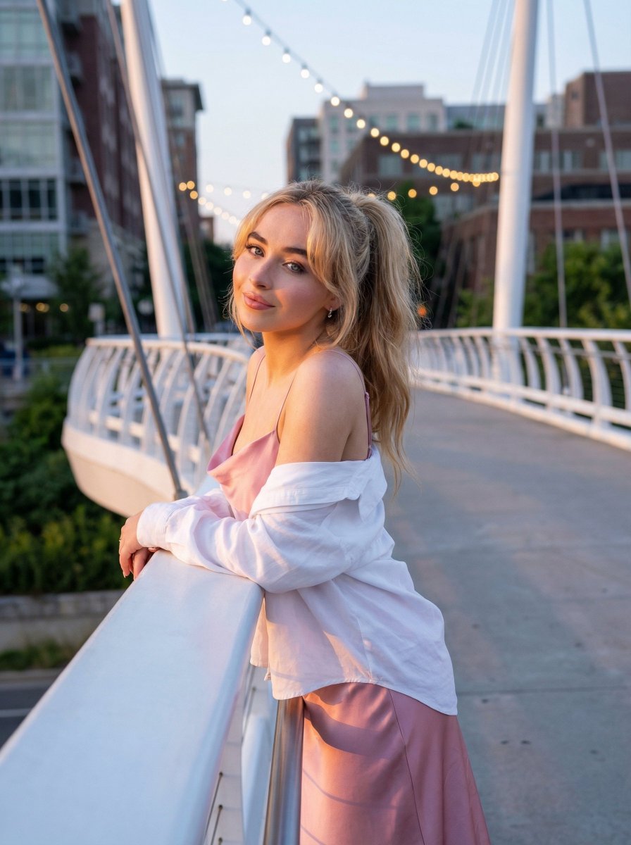 Trendy Aesthetic Lifestyle Photo on a Bridge 3