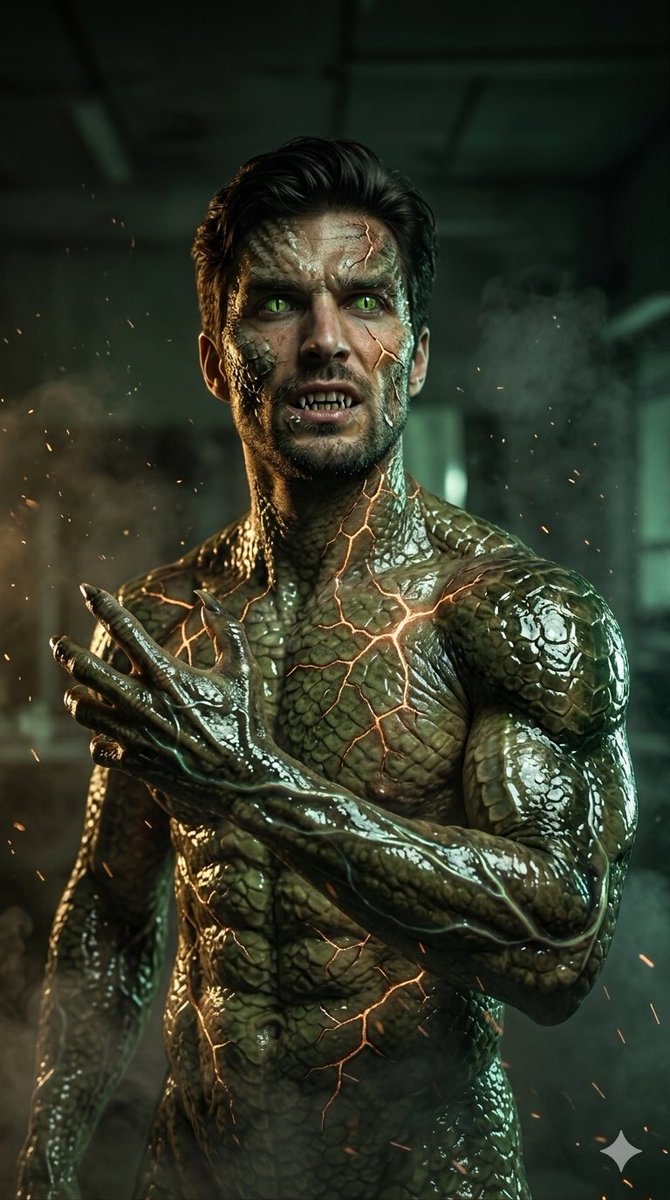Cinematic Reptilian Transformation Scene 1