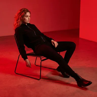 Red Lit Editorial Fashion Portrait 1