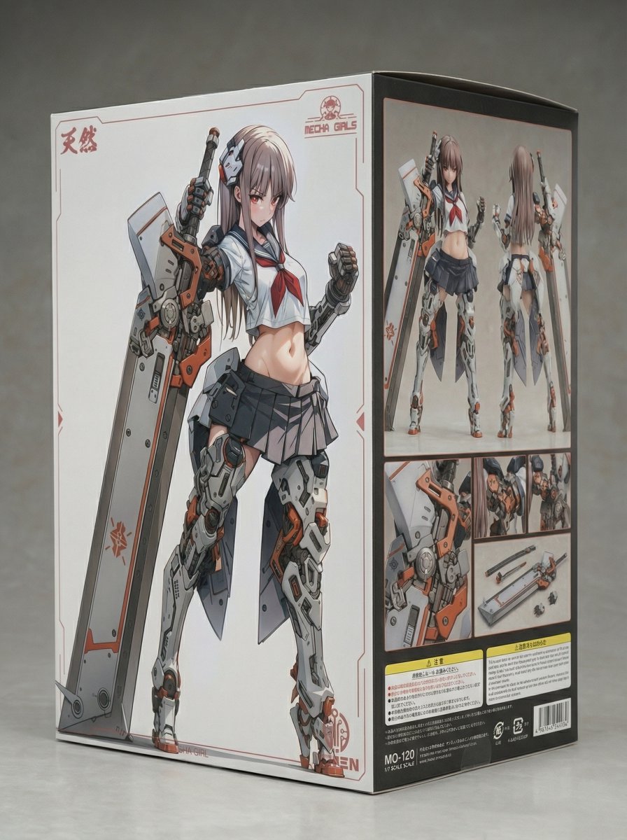 Figure/Model Kit Packaging Prompts for Armored Mecha Girl 2