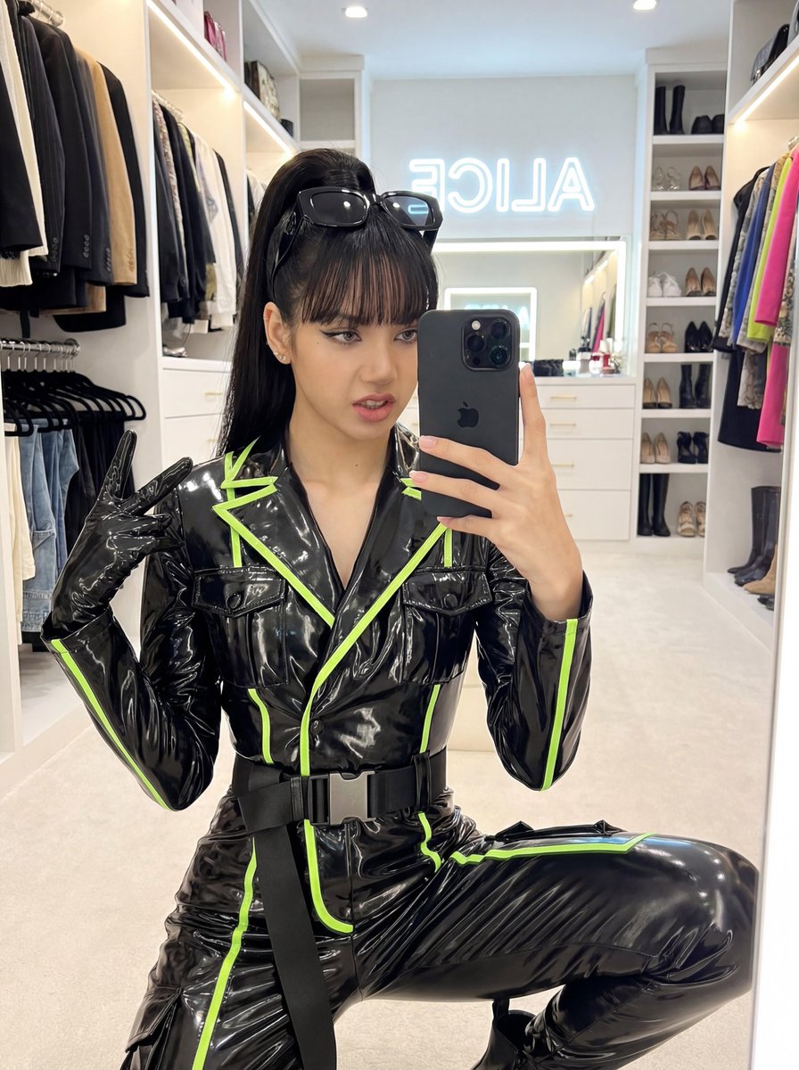 Blackpink Jennie Latex Mirror Selfie 2