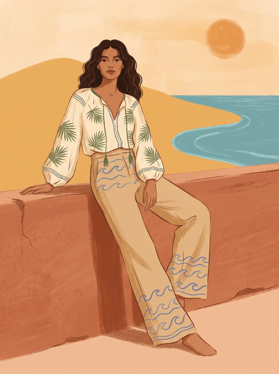 Egyptian Summer Fashion Illustration 2