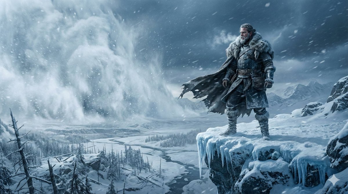 Epic Frozen Cliff Warrior Scene 1