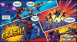 High-Energy, Print-Ready Comic Art Prompt 2