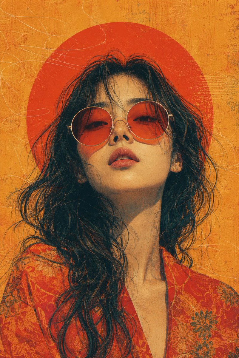 Retro-Futuristic Editorial Portrait with Sunglasses 1