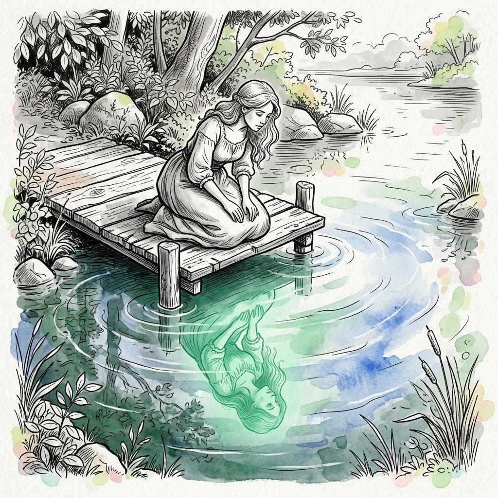 Isometric Zen Woman Line Art 1