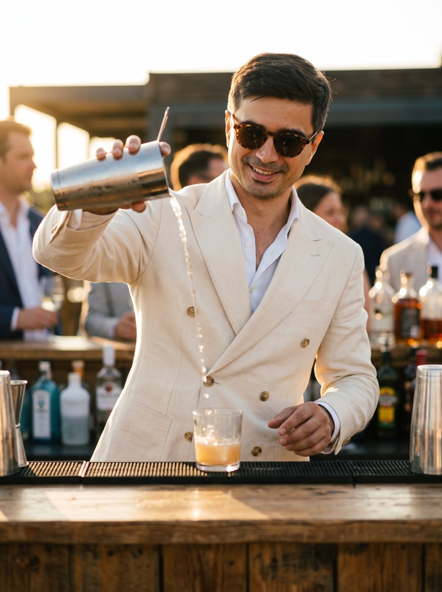Cinematic Golden Hour Cocktail Portrait 2