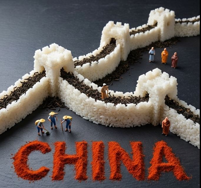 Food Art Diorama of the Great Wall of China Prompt 1