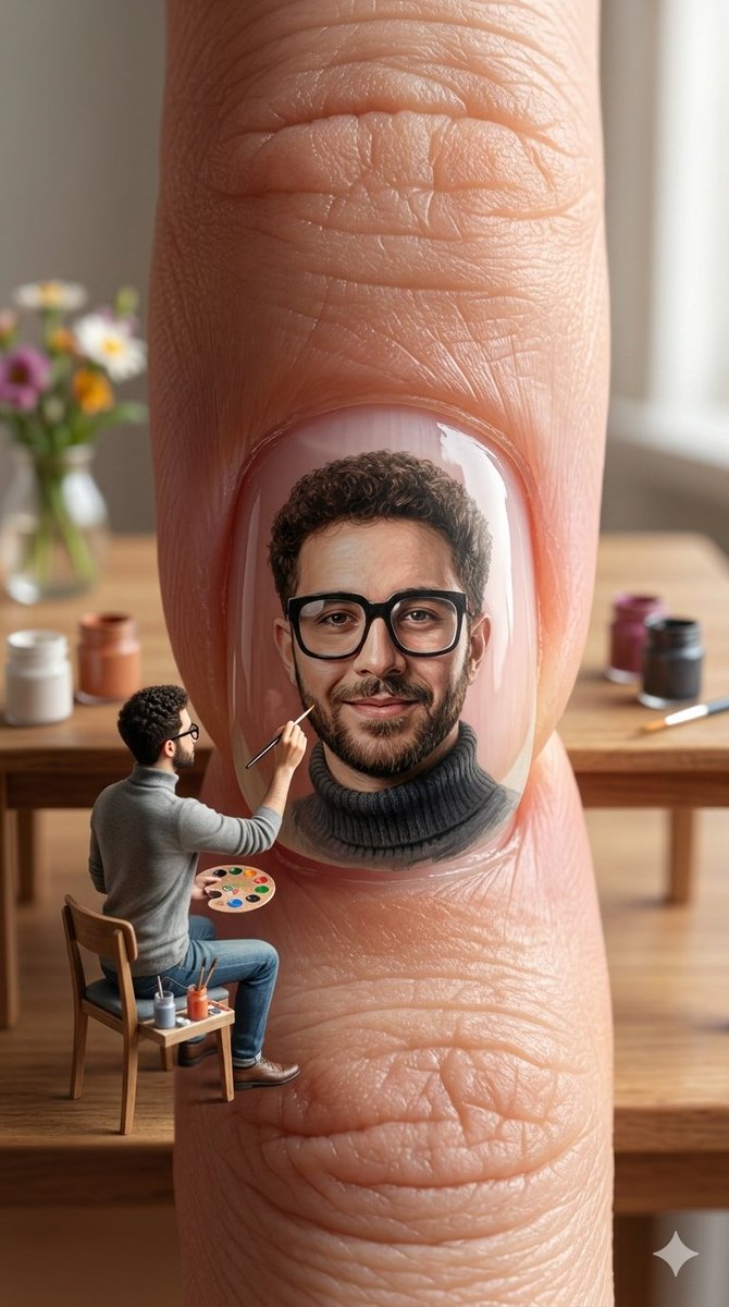 Miniature Artist on Giant Fingernail 2
