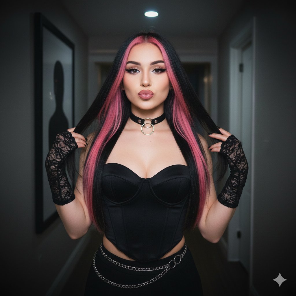 Y2K Influencer Flash Photo Portrait 1
