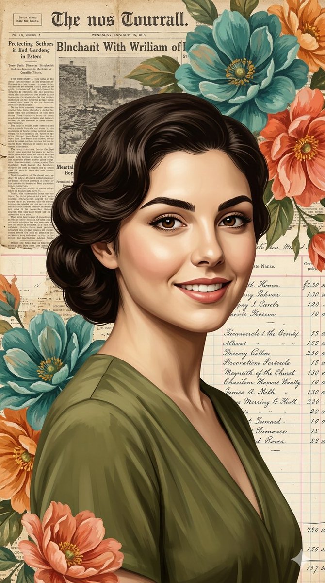Elegant Digital Illustration with Vintage Realism 1