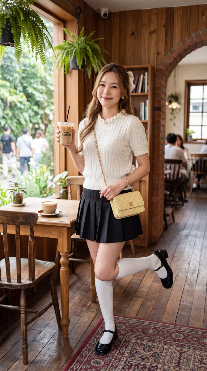 Cozy Cafe Fashion Portrait 3