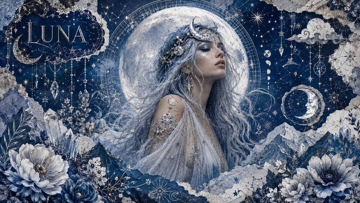 Mystical Lunar Goddess Collage 2