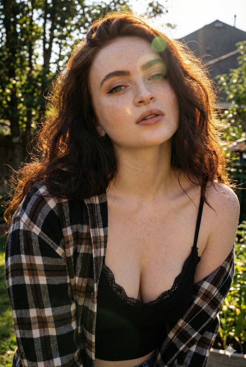 Photorealistic Portrait with Golden Hour Backlighting 2