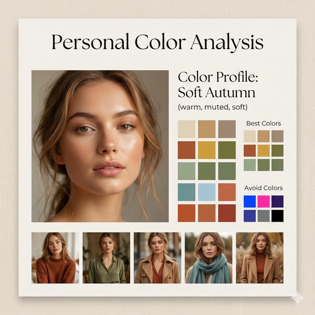 Minimalist Personal Color Analysis Board 1
