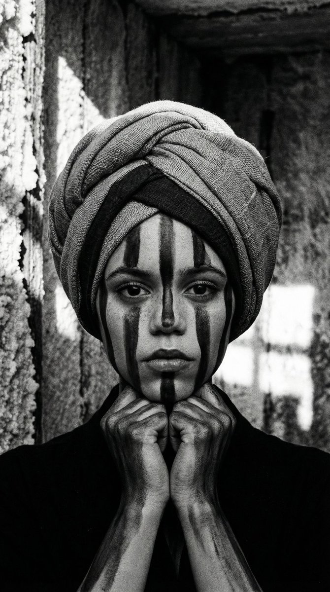 Monochrome Avant-Garde Portrait: Obsidian Ritual 2