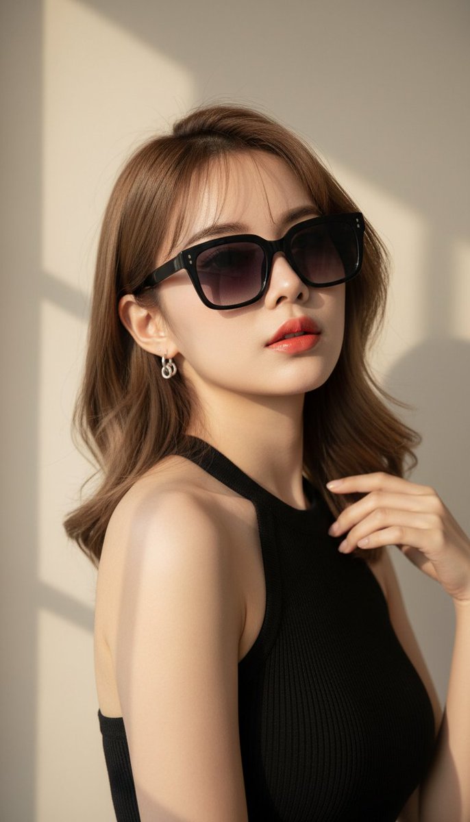 East Asian Woman in Ribbed Halter Top 2