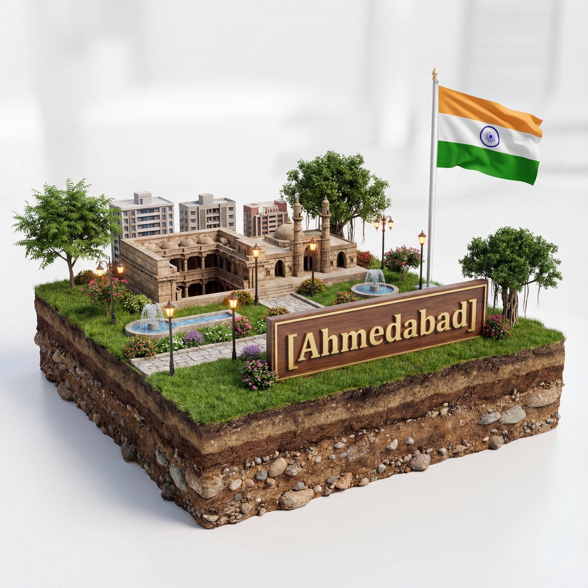 3D Diorama of Ahmedabad Landmark 1
