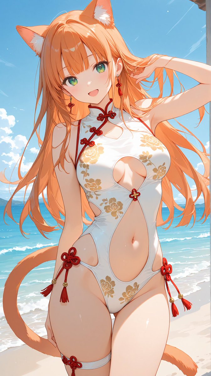 Anime Illustration Prompt for China Dress Swimsuit 2