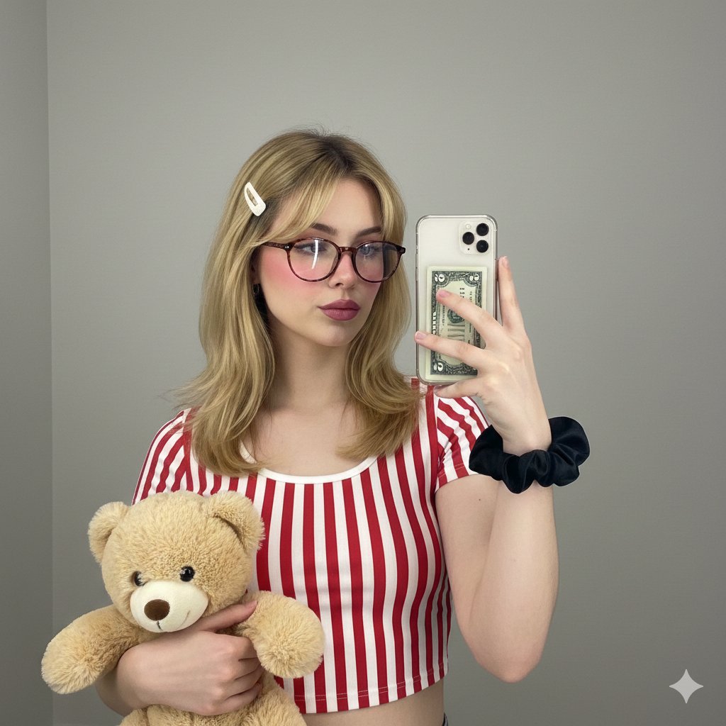 Coquette Aesthetic Mirror Selfie 1