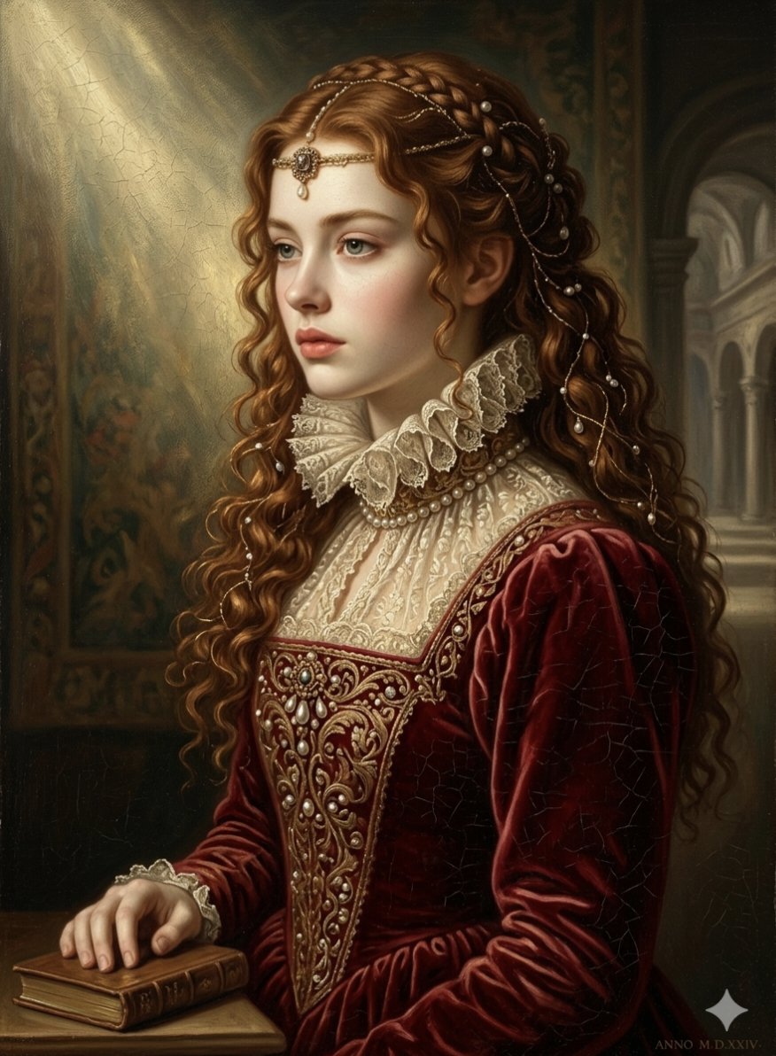 Renaissance Noblewoman Oil Portrait 2