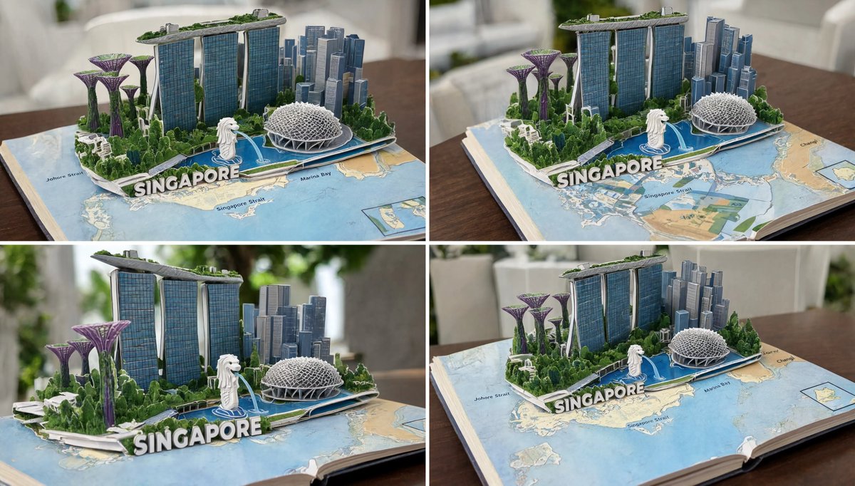 Miniature Pop-up Book City Diorama 3