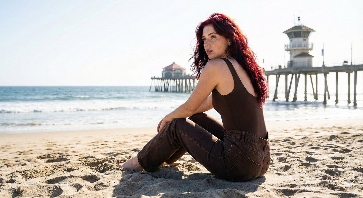 Photorealistic Lifestyle Beach Portrait 2