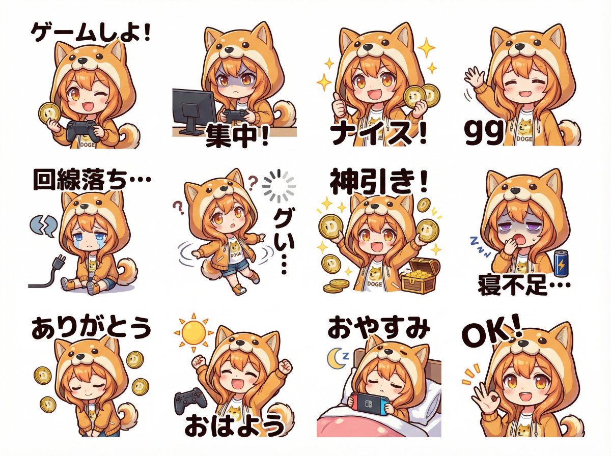 Cute Shima-enaga LINE sticker set 1