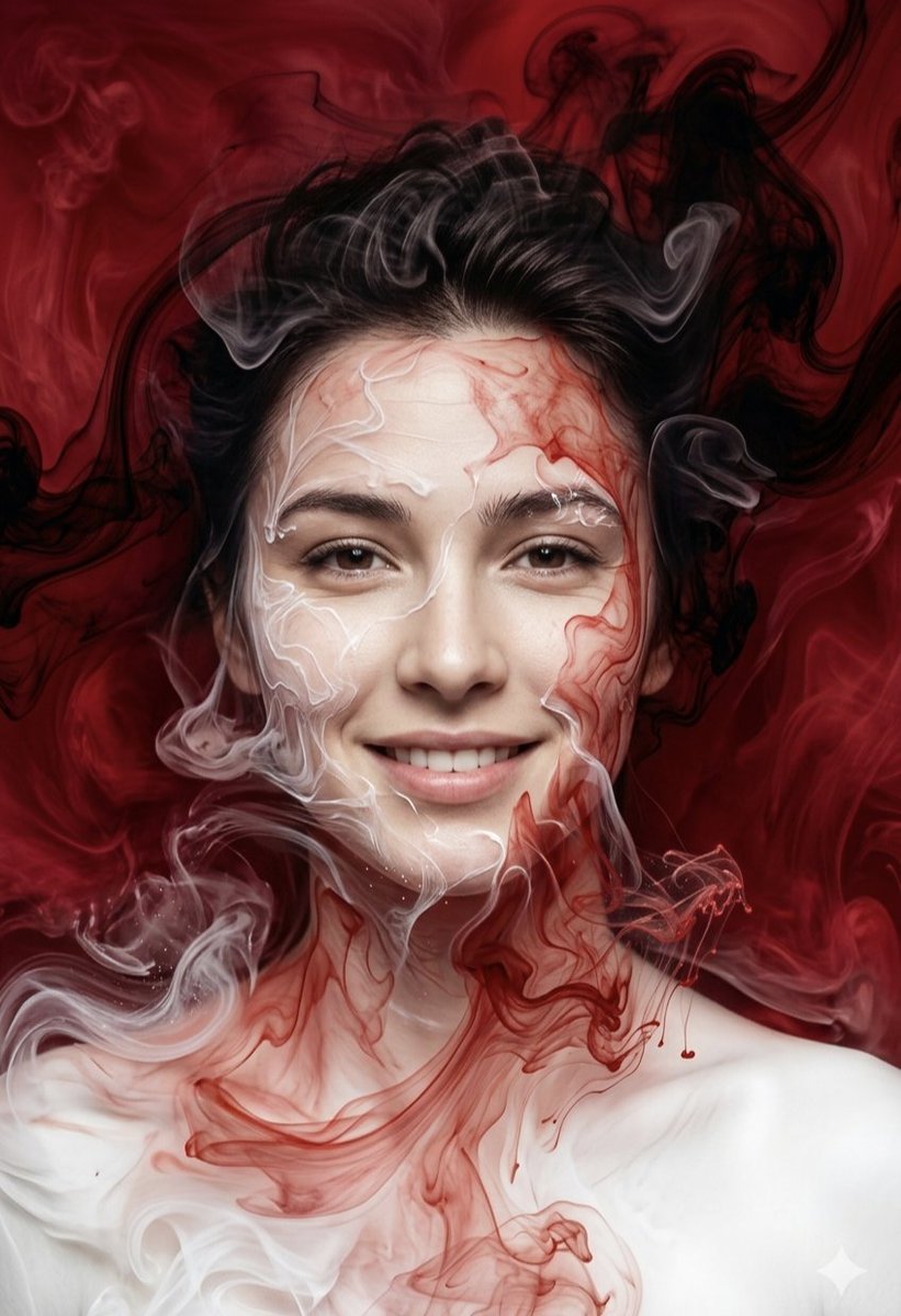 Surreal Ink Fluid Portrait Art 1