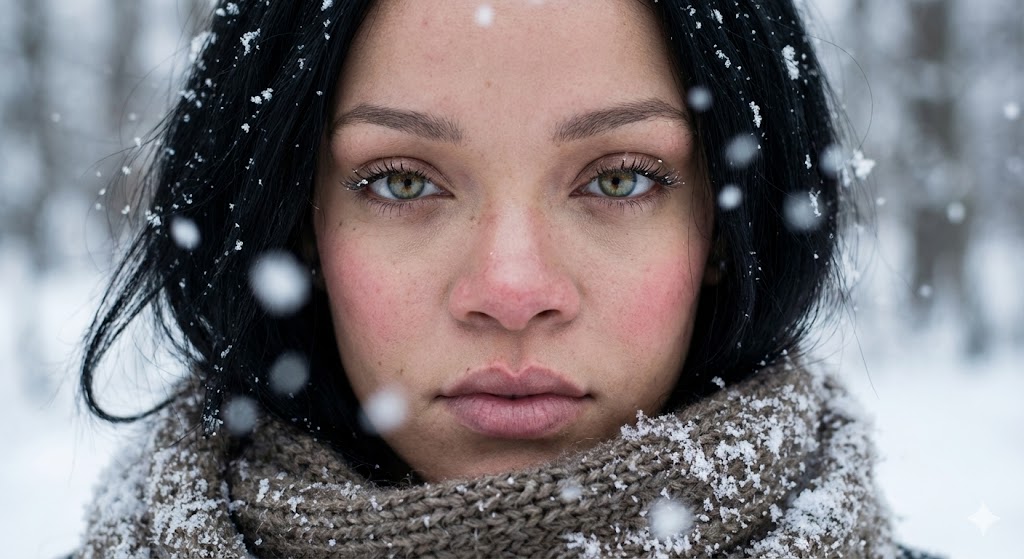 Ultra-Photorealistic Winter Portrait Macro Focus (Sadie Sink) 2