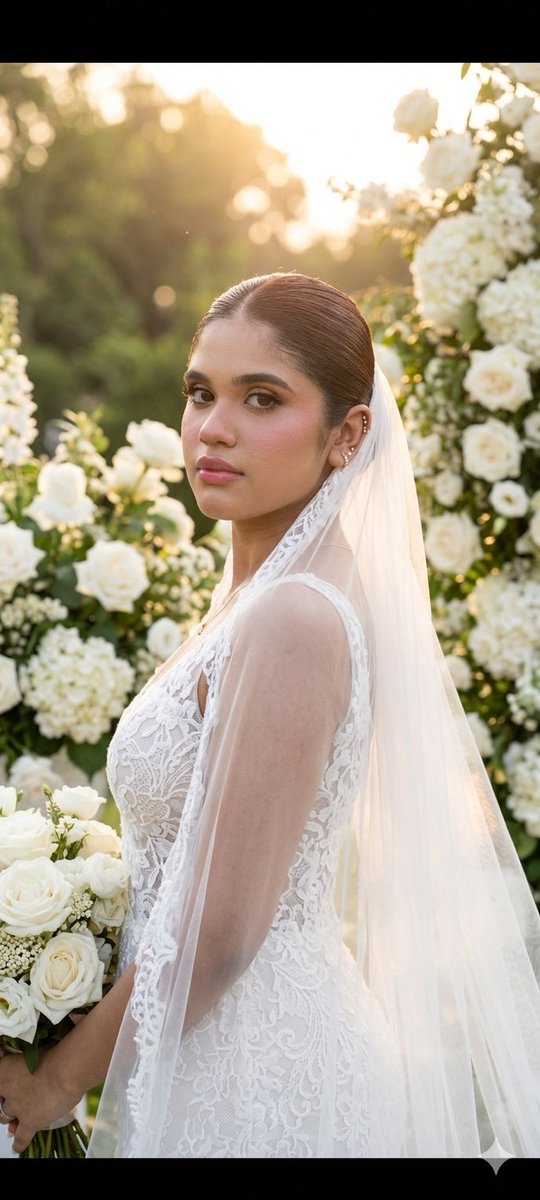 Realistic Bridal Garden Portrait 1