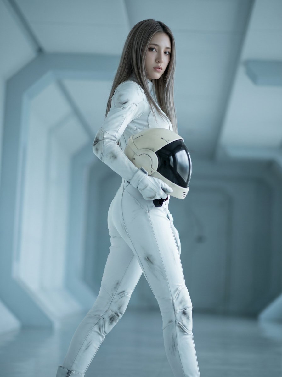 Futuristic Space Pilot Cinematic Shot 1